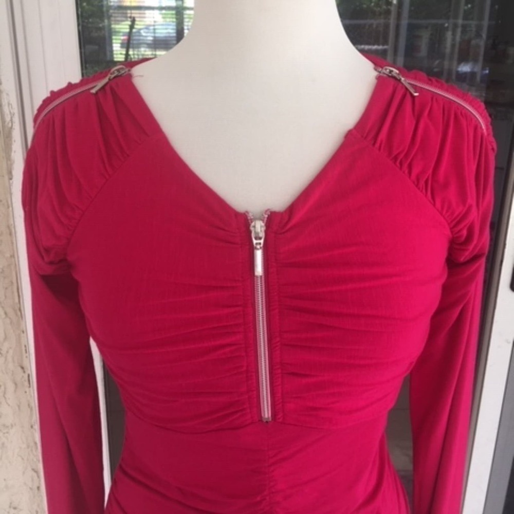 Linea Domani Fantástico Size S Zipper Long Sleeve‎ Shirt